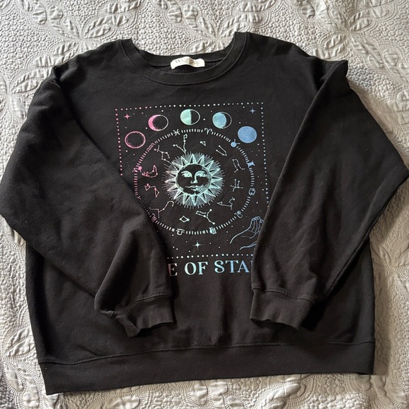 Wound Up Made of Stars Sweatshirt XXL (19) Celestial Astrology Moon Phases - Picture 10 of 14